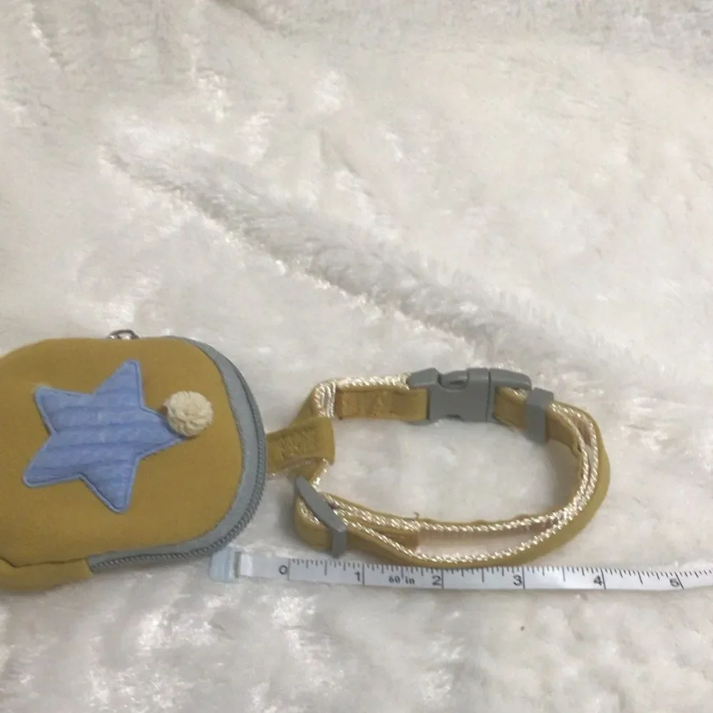 Yellow Backpack harness with leash size S NWOT
